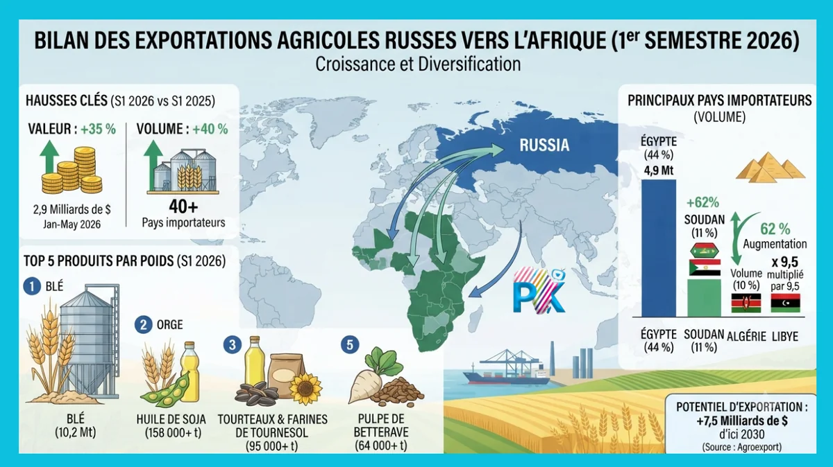 Russie-Afrique : +35% d'exportations, un tournant commercial sous tension